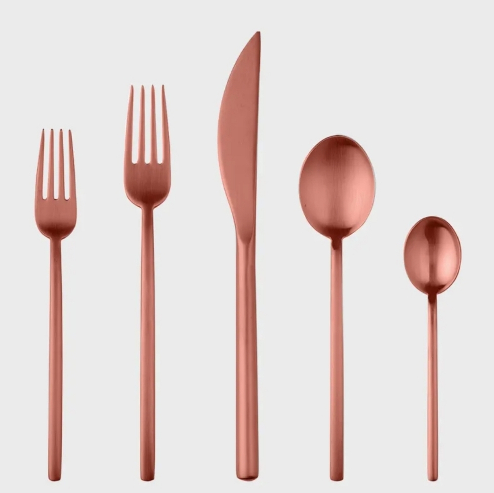 NIB - 2 Sets Mepra Linea Bronzo 5pc Flatware